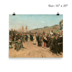 Religious Procession in Kursk Governorate by Ilya Repin poster 2