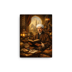 Rene Guenon in Cairo study canvas print on a plain backdrop in size 12"x16".