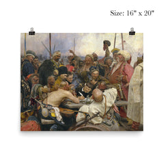 Reply of the Zaporozhian Cossacks by Ilya Repin, 1891 poster 2
