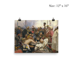 Reply of the Zaporozhian Cossacks by Ilya Repin, 1891 poster 3