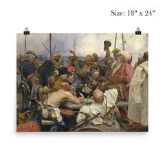 Reply of the Zaporozhian Cossacks by Ilya Repin, 1891 poster 5