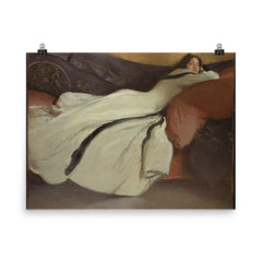 Repose by John White Alexander, 1895 poster on a plain backdrop in size 8"x10".
