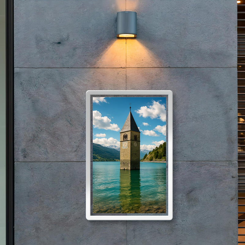 Reschensee Bell Tower Lake Resia Italy poster 2