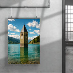 Reschensee Bell Tower Lake Resia Italy poster 4