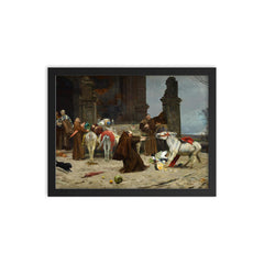 Return to Monastery by Eduardo Zamacois y Zabala, 1868 framed print on a plain backdrop in size 12"x16".