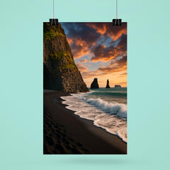 Reynisfjara Black Sand Beach Iceland poster 6