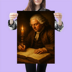 Richard Cantillon candlelit merchant manuscript poster 3
