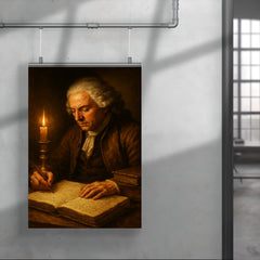 Richard Cantillon candlelit merchant manuscript poster 4