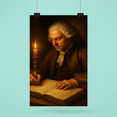 Richard Cantillon candlelit merchant manuscript poster 6