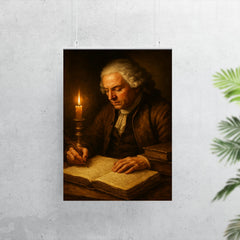 Richard Cantillon candlelit merchant manuscript poster 7