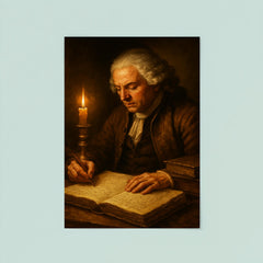Richard Cantillon candlelit merchant manuscript poster 8