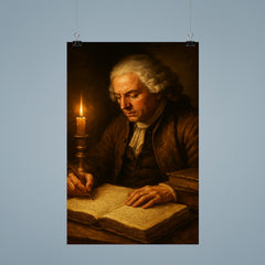 Richard Cantillon candlelit merchant manuscript poster 9