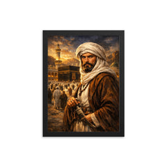 Richard Francis Burton disguised in Mecca framed print on a plain backdrop in size 12"x16".