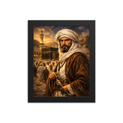 Richard Francis Burton disguised in Mecca framed print on a plain backdrop in size 8"x10".