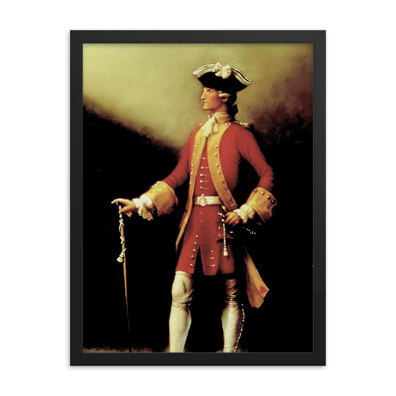 Richard Hennessy framed print on a plain backdrop in size 18