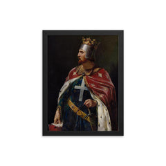 Richard I of England by Merry-Joseph Blondel, 1841 framed print on a plain backdrop in size 12"x16".