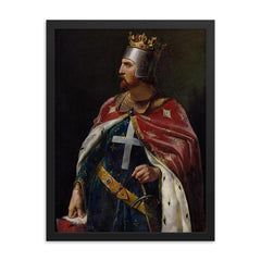 Richard I of England by Merry-Joseph Blondel, 1841 framed print on a plain backdrop in size 18"x24".