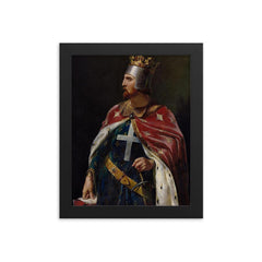 Richard I of England by Merry-Joseph Blondel, 1841 framed print on a plain backdrop in size 8"x10".