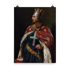 Richard I of England by Merry-Joseph Blondel, 1841 poster on a plain backdrop in size 8"x10".