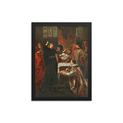 Richard II Resigning the Crown to Bolingbroke by John Gilbert, 1875–1876 framed print on a plain backdrop in size 12"x16".