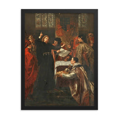 Richard II Resigning the Crown to Bolingbroke by John Gilbert, 1875–1876 framed print on a plain backdrop in size 18"x24".