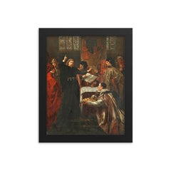 Richard II Resigning the Crown to Bolingbroke by John Gilbert, 1875–1876 framed print on a plain backdrop in size 8"x10".