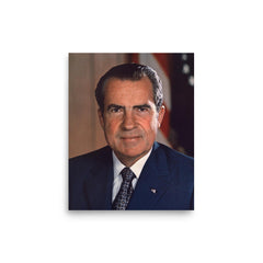 Richard Nixon poster on a plain backdrop in size 8"x10".