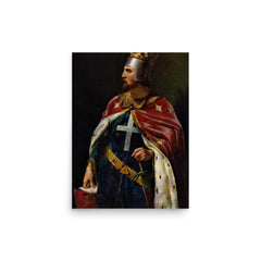 Richard the Lionheart poster on a plain backdrop in size 12"x16".