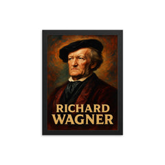 Richard Wagner framed print on a plain backdrop in size 12"x16".