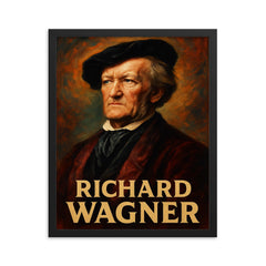 Richard Wagner framed print on a plain backdrop in size 16"x20".