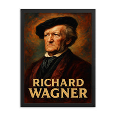 Richard Wagner framed print on a plain backdrop in size 18"x24".
