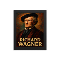 Richard Wagner framed print on a plain backdrop in size 8"x10".