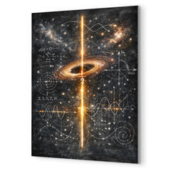 Riemann zeta critical line cosmic blackboard metal print mockup