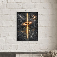 Riemann zeta critical line cosmic blackboard metal print mockup