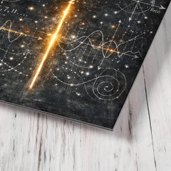 Riemann zeta critical line cosmic blackboard metal print mockup