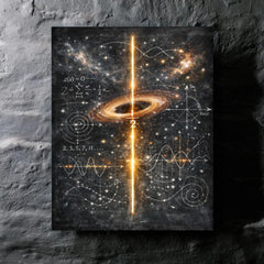 Riemann zeta critical line cosmic blackboard metal print mockup