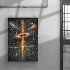 Riemann zeta critical line cosmic blackboard poster 4