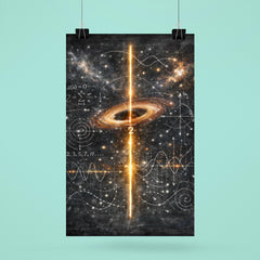 Riemann zeta critical line cosmic blackboard poster 6