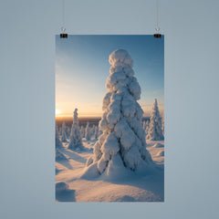 Riisitunturi Snow laden Trees Finland poster 9