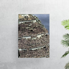 RMS Queen Elizabeth Arriving in New York Harbor with Soldiers, 1945 poster 7