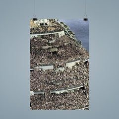 RMS Queen Elizabeth Arriving in New York Harbor with Soldiers, 1945 poster 9