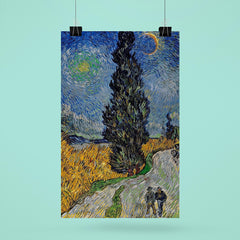 Road with Cypress and Star by Vincent van Gogh poster 6
