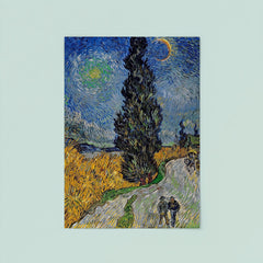 Road with Cypress and Star by Vincent van Gogh poster 8
