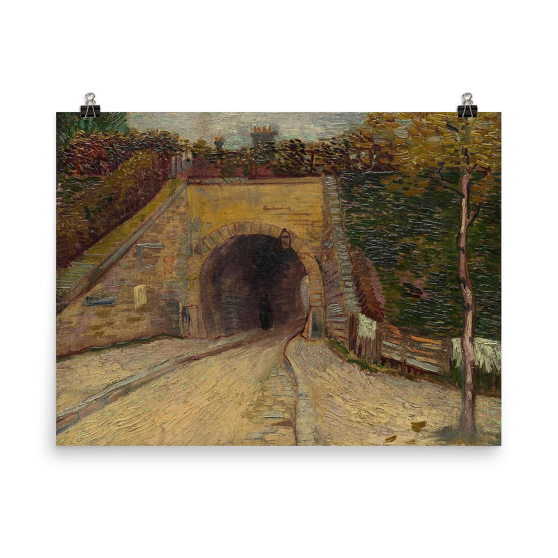 Roadway with Underpass by Vincent van Gogh, 1887 poster on a plain backdrop in size 8