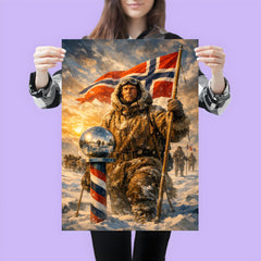 Roald Amundsen at the South Pole poster 3