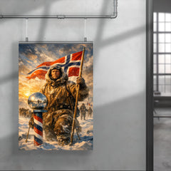Roald Amundsen at the South Pole poster 4