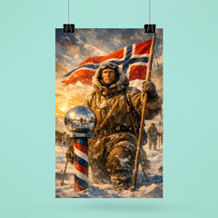 Roald Amundsen at the South Pole poster 6