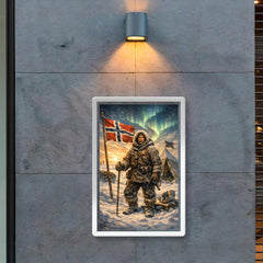 Roald Amundsen at the South Pole tent poster 2