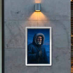 Roald Amundsen in polar blue twilight poster 2