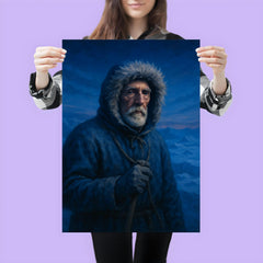 Roald Amundsen in polar blue twilight poster 3